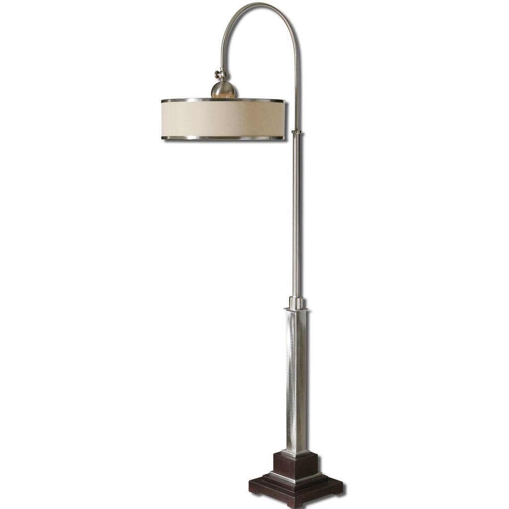 Uttermost Amerigo 1-light Brushed Aluminum Floor Lamp