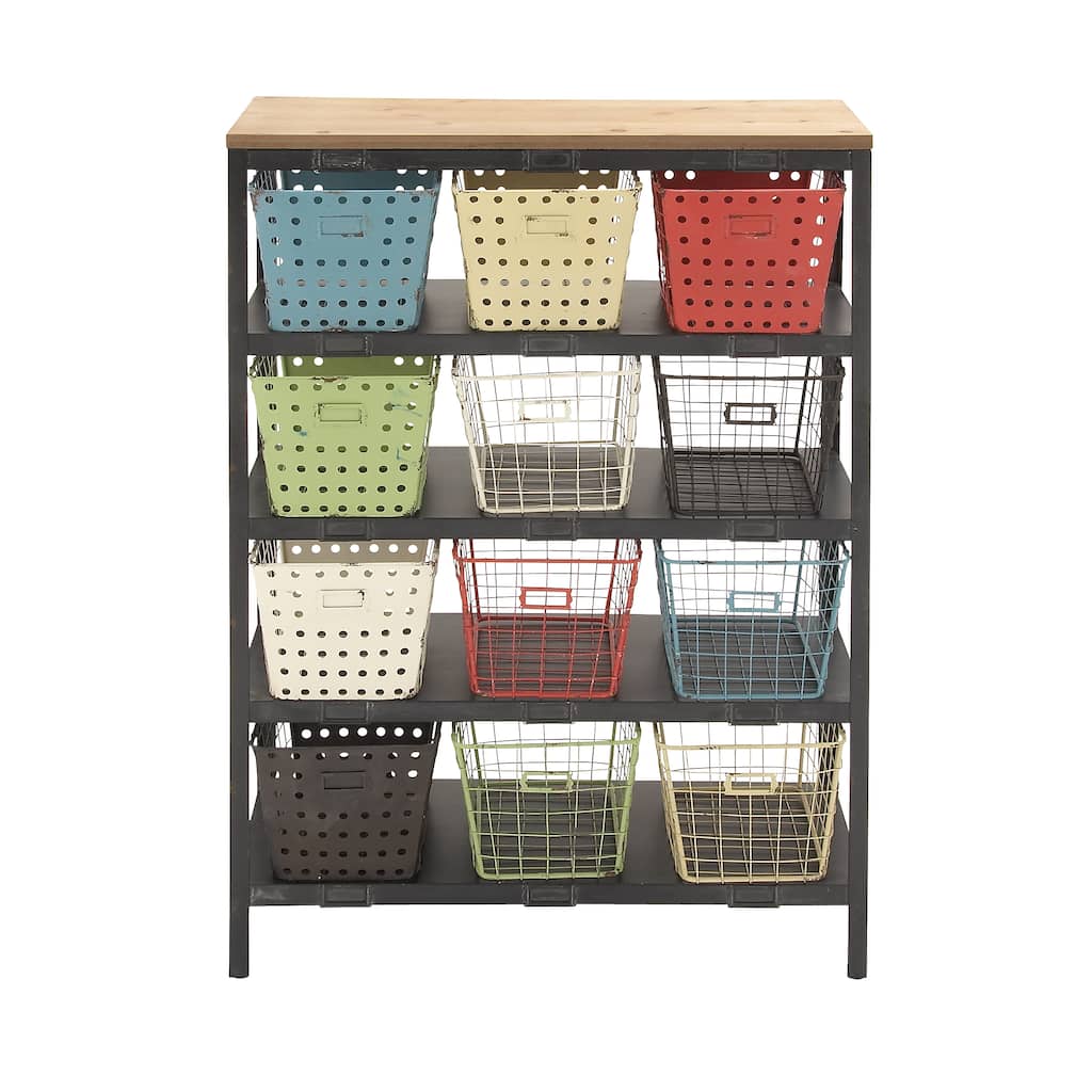 Metal 44-inch Multi-colored Storage Rack