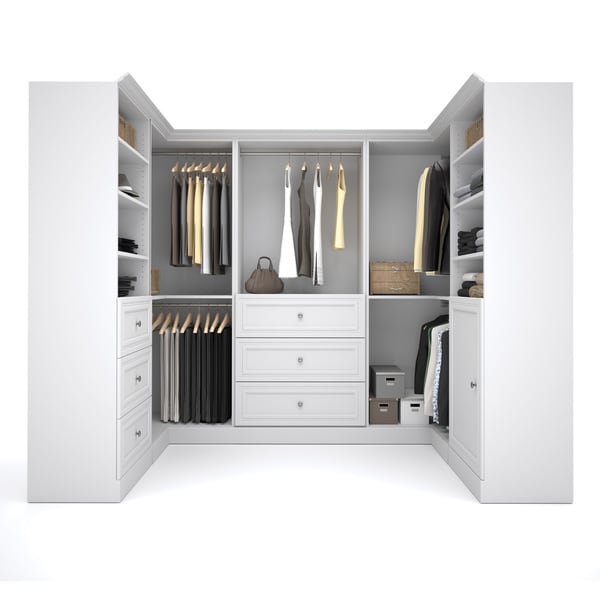 Versatile by Bestar 108 inch Corner Closet Storage Kit