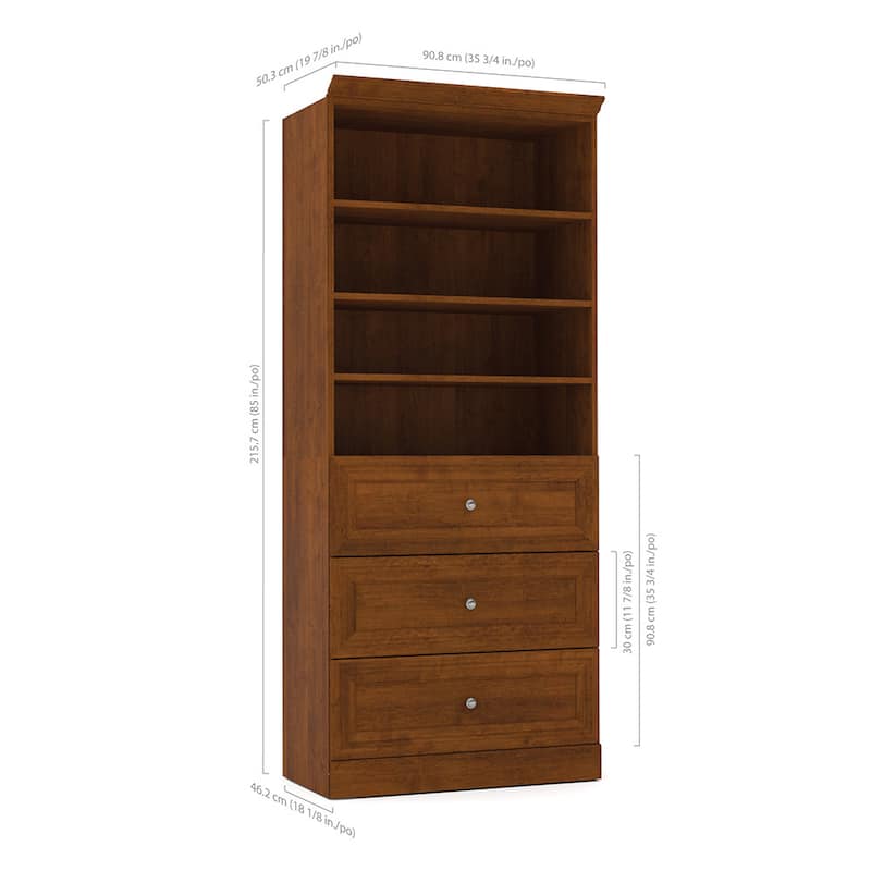 Versatile 108W U-Shaped Walk-In Closet Organizer by Bestar