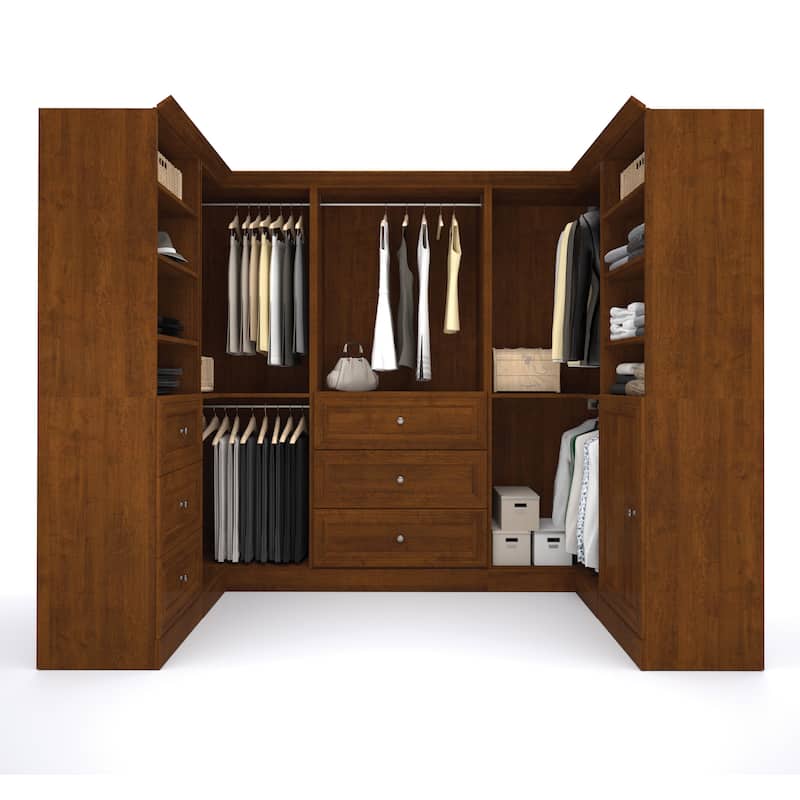 Versatile 108W U-Shaped Walk-In Closet Organizer by Bestar