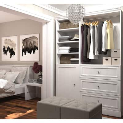 Versatile 61W Closet Organizer System with Doors by Bestar