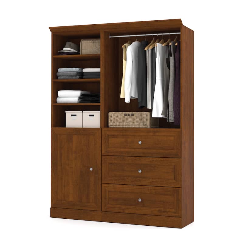 Versatile 61W Closet Organizer System with Doors by Bestar