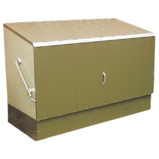 trimetals cream outdoor heavy duty steel bicycle storage locker