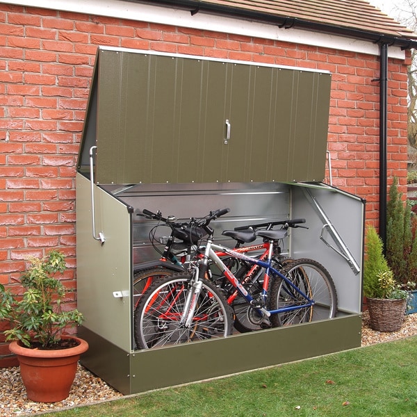Trimetals Green Outdoor Heavy Duty Steel Bicycle Storage 