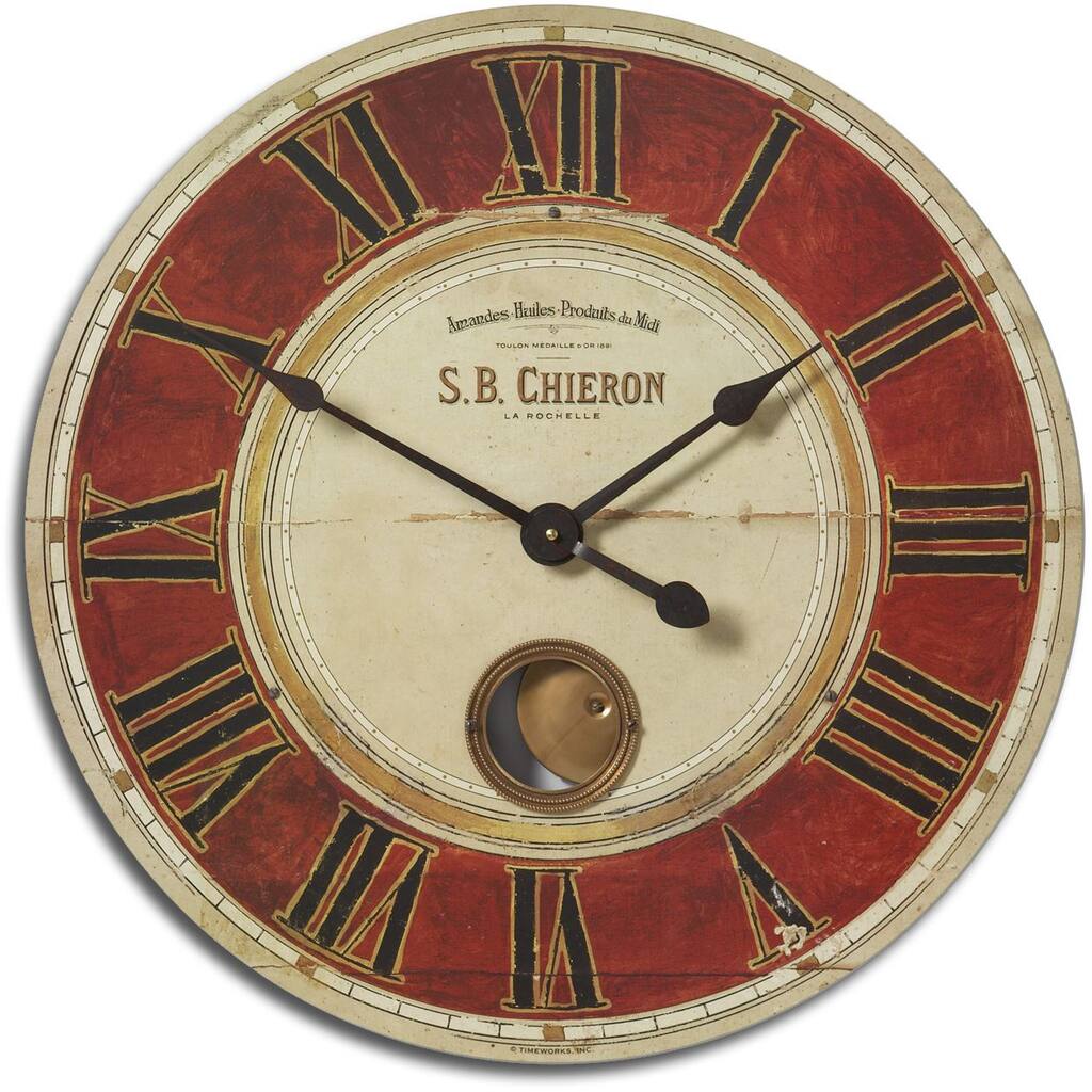 Uttermost Chieron Antique Brass 23-Inch Wall Clock