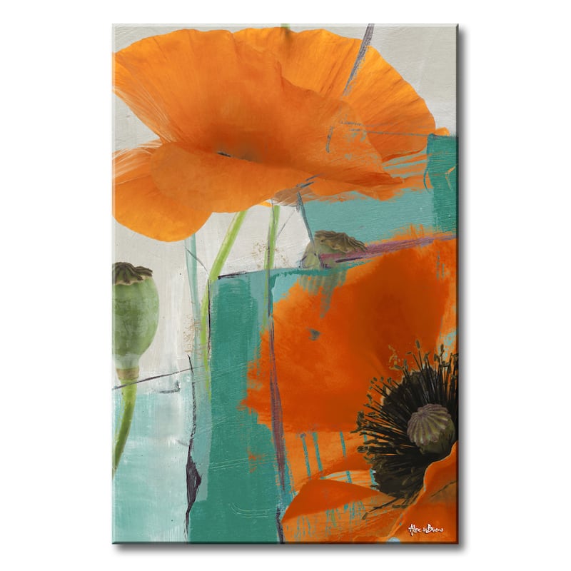 Ready2HangArt 'Painted Petals XXXIII' Floral Canvas Wall Art