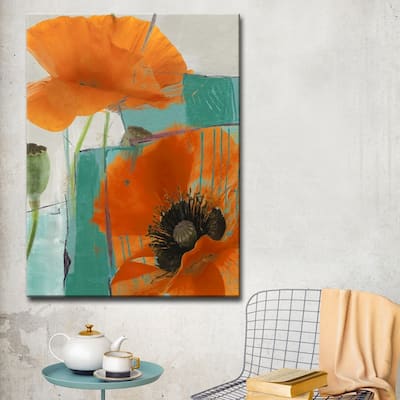 Ready2HangArt 'Painted Petals XXXIII' Floral Canvas Wall Art