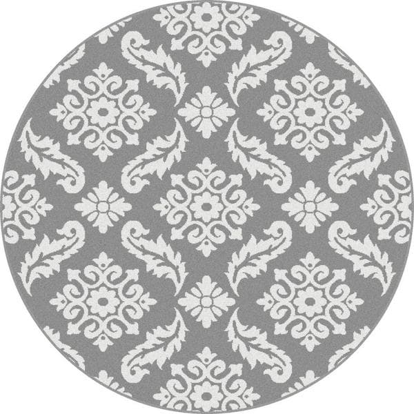 Alise Metropolis Gray Area Rug (6 Round)   Shopping   Great