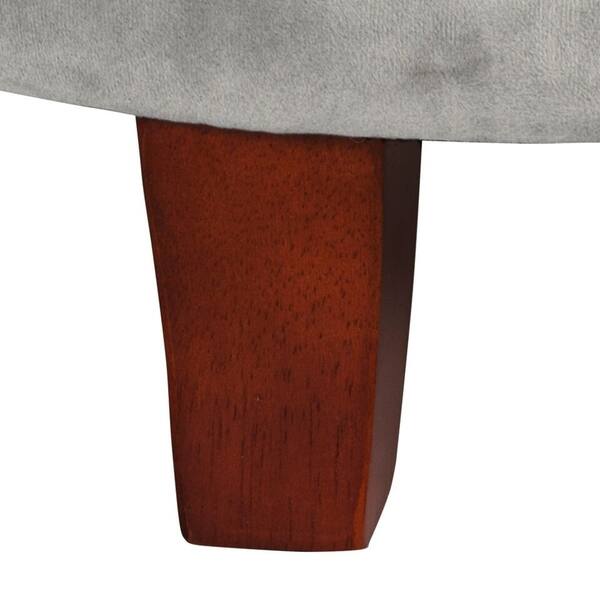Carson Carrington Hare Button-tufted Round Storage Ottoman