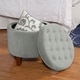 preview thumbnail 15 of 17, Carson Carrington Hare Button-tufted Round Storage Ottoman