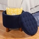 preview thumbnail 18 of 17, Carson Carrington Hare Button-tufted Round Storage Ottoman