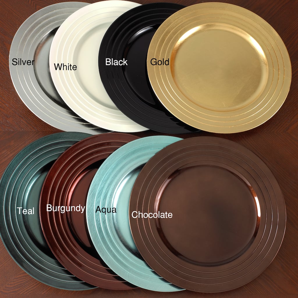 Pleated Design Charger Plates - set of 4
