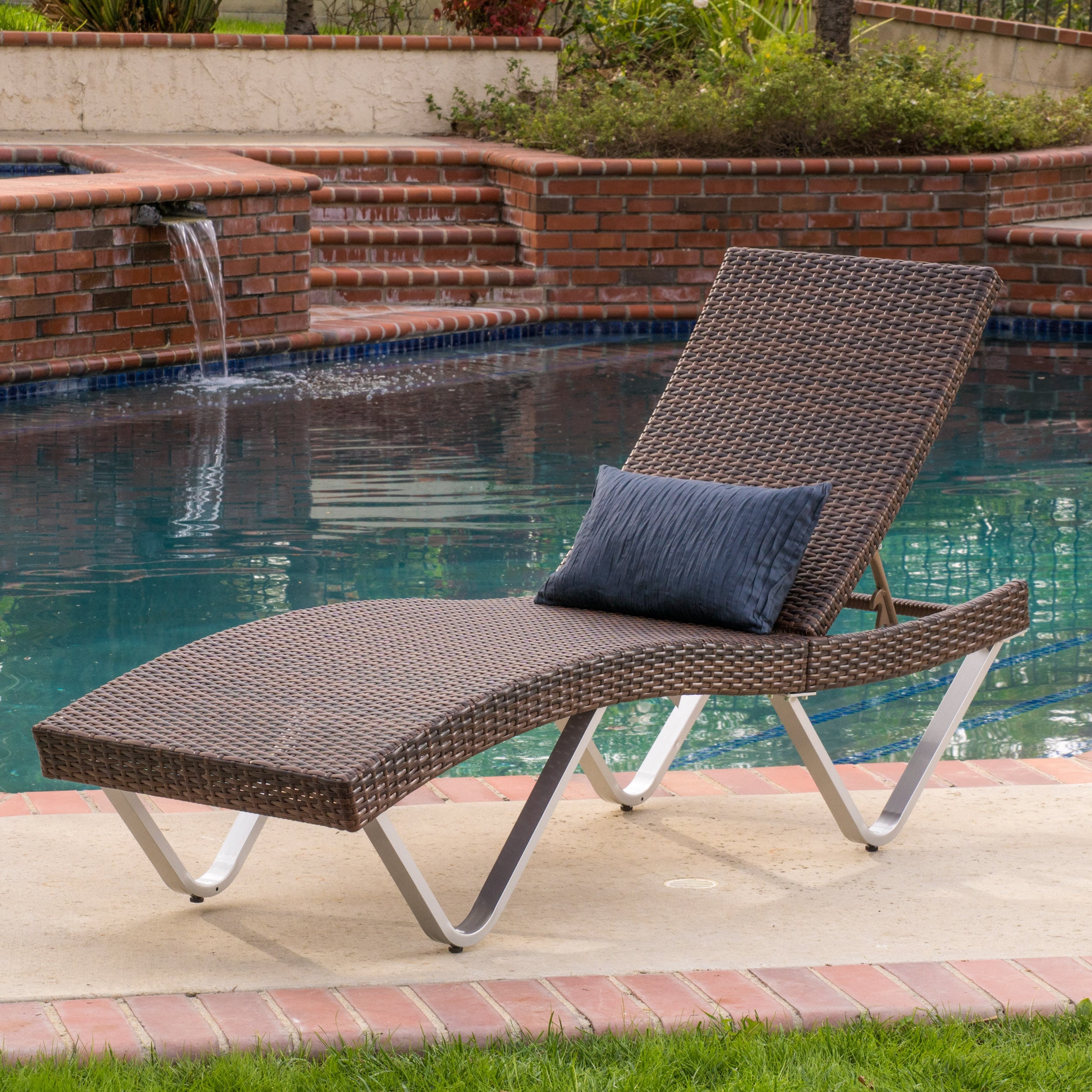 Shop San Marco Outdoor Wicker Chaise Lounge By Christopher Knight Home On Sale Overstock 9725885