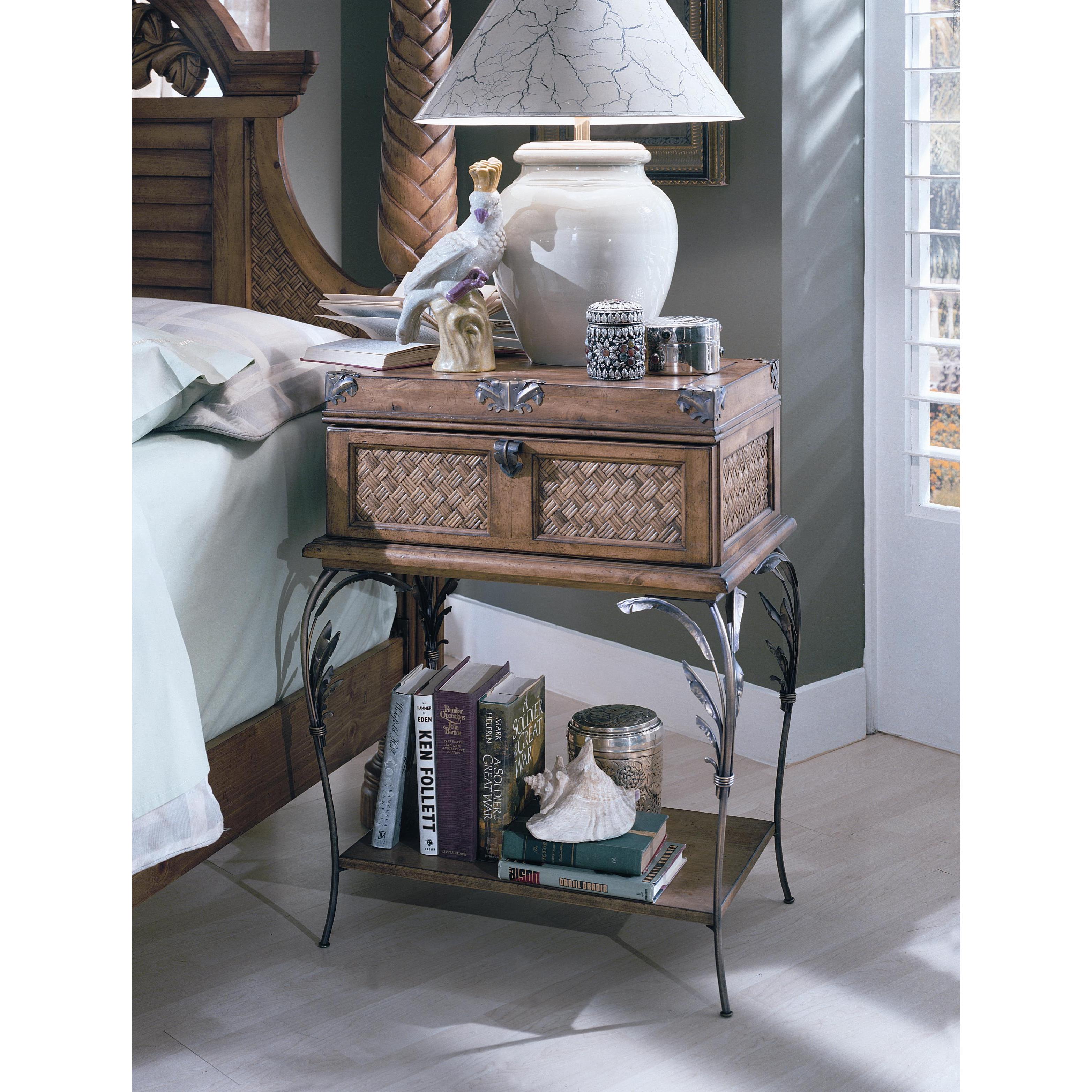 Shop Palm Court Island Pine Metal Leg One Drawer Night Stand Overstock 9726333