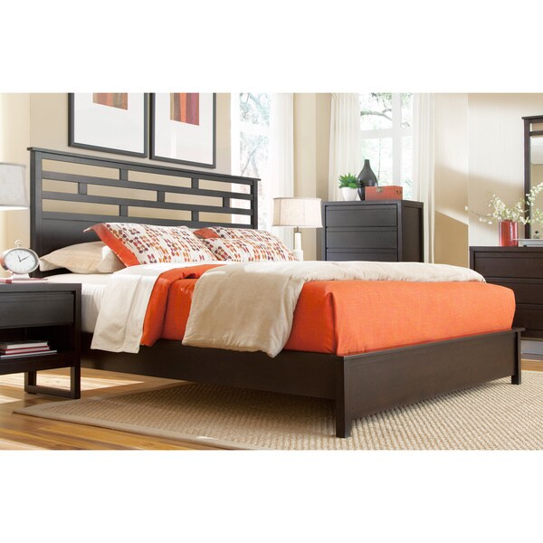 Athena Dark Chocolate Panel Bed