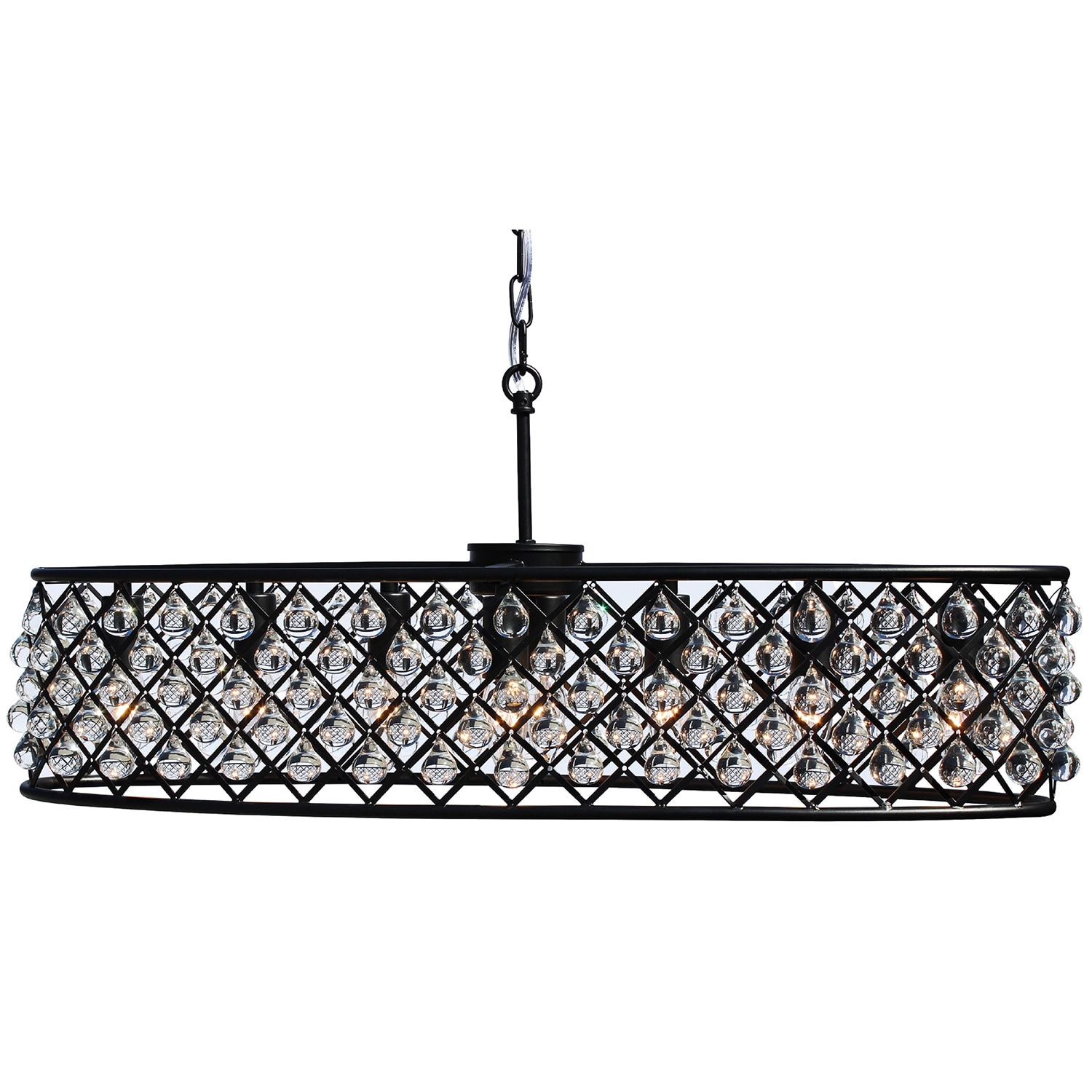 Cassiel 30-inch Oval Crystal Chandelier (Cassiel Rectangular Oval Chandelier) - Chandeliers For Bedrooms by Overstock.com