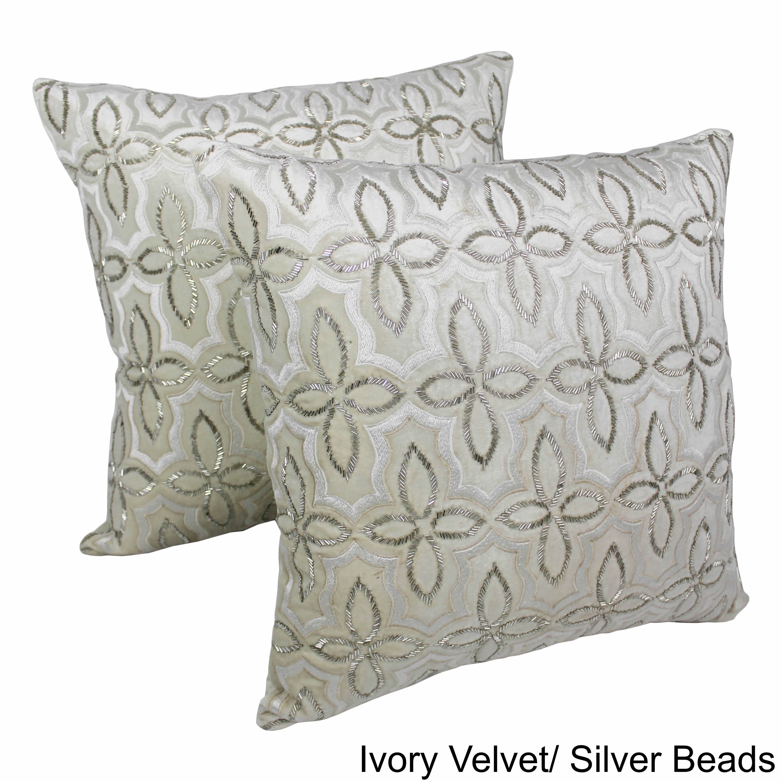 beaded fall pillows
