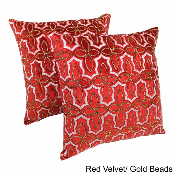 beaded bed pillows