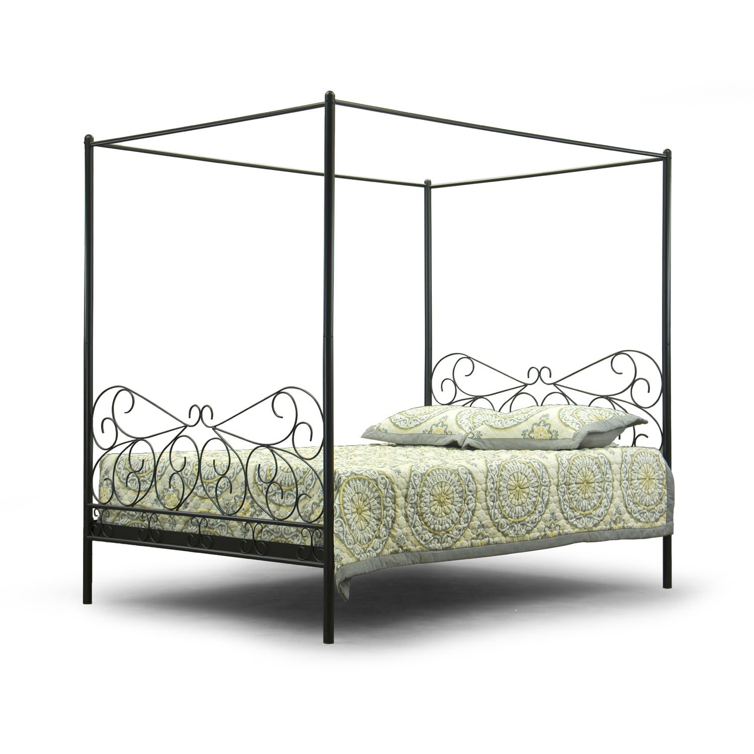 Baxton Studio Antiquity Metal Contemporary Queen Size Canopy Bed