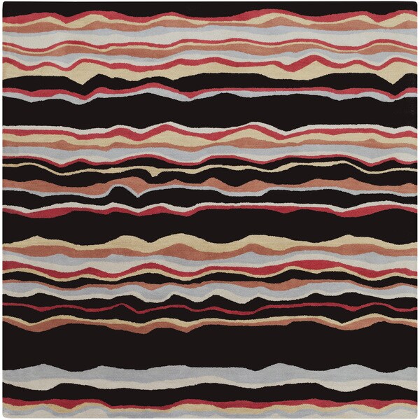 Hand-tufted Jalen Striped Wool Area Rug