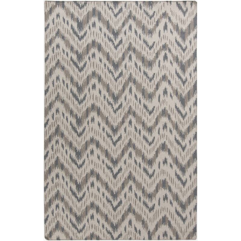 Hand-woven Lia Reversible Chevron Wool Area Rug