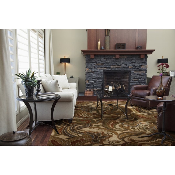 Hand-Tufted Byrne Paisley Wool Area Rug