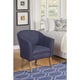 preview thumbnail 11 of 10, Porch & Den Kingswell Navy Chunky Textured Accent Chair