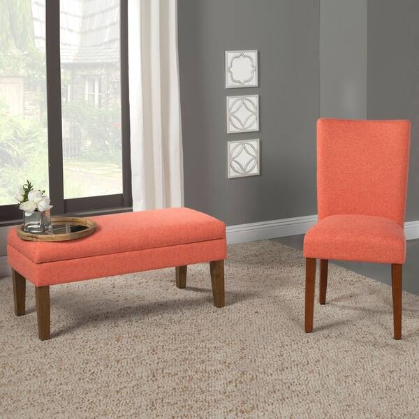 Shop Homepop Mango Coral Chunky Textured Decorative Storage Bench