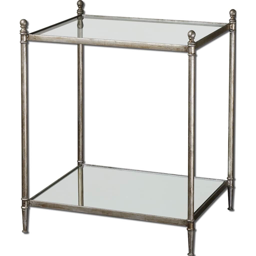 Uttermost Gannon Morrored Glass End Table