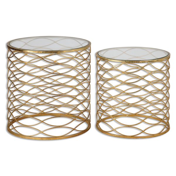 Shop Uttermost Zoa Gold Accent Table (Set of 2) - Free Shipping ... Shop Uttermost Zoa Gold Accent Table (Set of 2) - Free Shipping ...