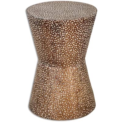 Uttermost Cutler Drum Shaped Accent Table