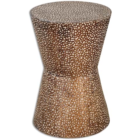Uttermost Cutler Drum Shaped Accent Table