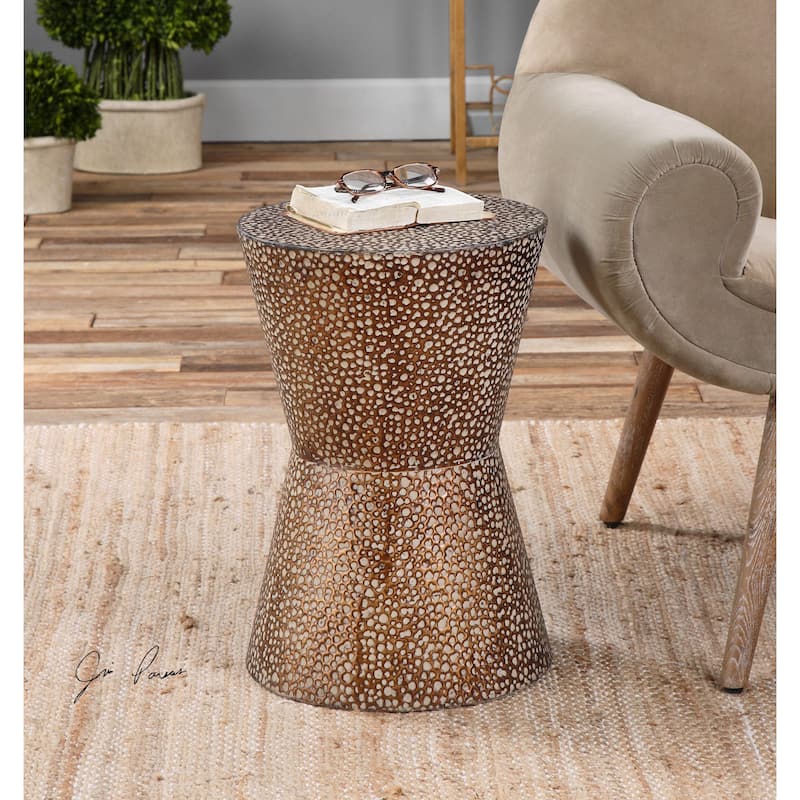 Uttermost Cutler Drum Shaped Accent Table