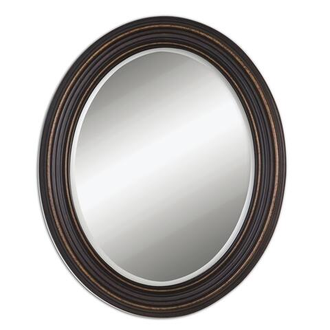 Uttermost Ovesca Oval Wall Mirror - Bronze - 28x34x1.25