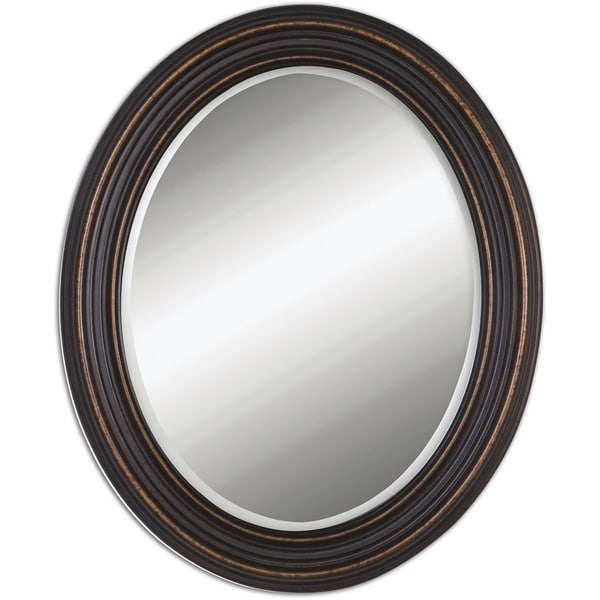 Uttermost Ovesca Bronze Finish Frame Oval Wall Mirror