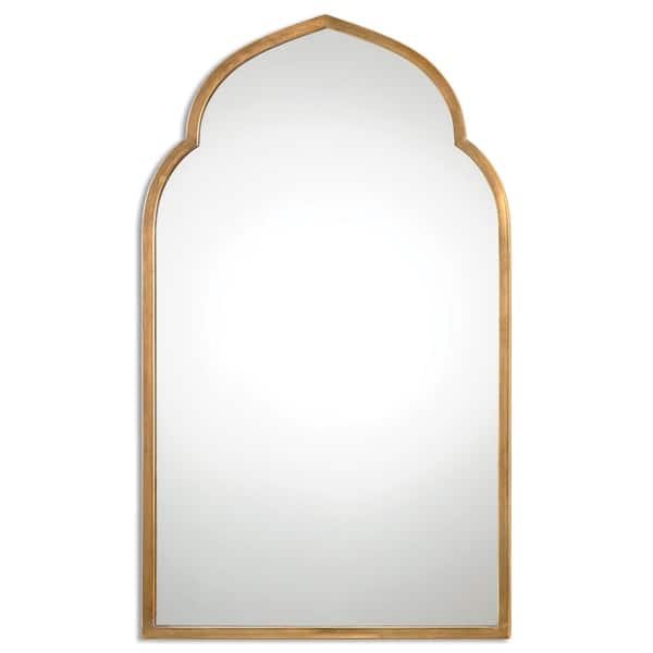 slide 1 of 3, Uttermost Kenitra Gold Arch Decorative Wall Mirror - Antique Silver - 24x40x1.125