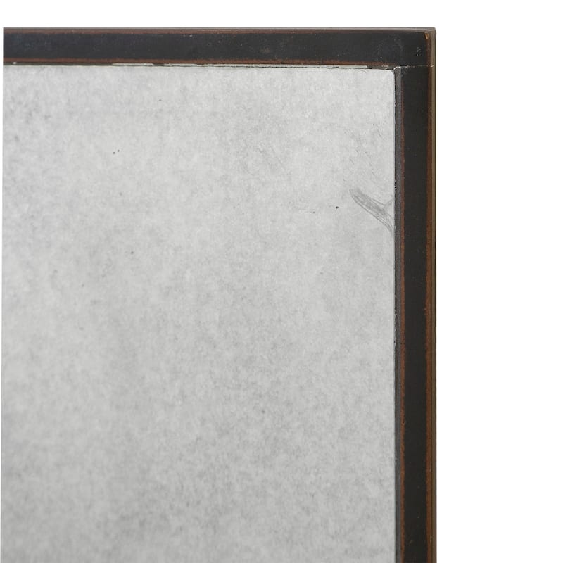 Uttermost Matty Antiqued Square Wall Mirrors (Set of 2) - Black - 23.5x23.5x1