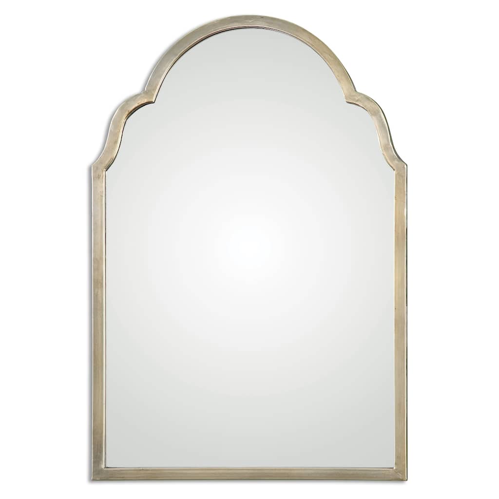 Uttermost Brayden Petite Silver Arch Decorative Wall Mirror - Champagne/Silver - 20.125x30.125x1.125