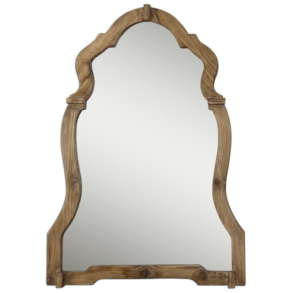 Uttermost Agustin Light Walnut Decorative Mirror - Natural - 30.25x42.75x2