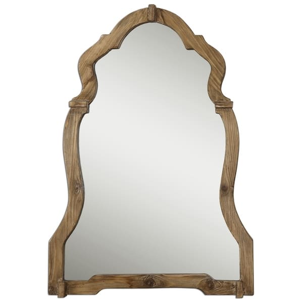slide 2 of 3, Uttermost Agustin Light Walnut Decorative Mirror - Natural - 30.25x42.75x2