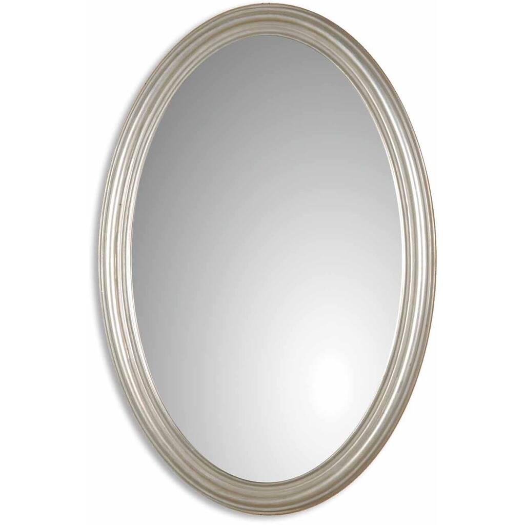 Uttermost Franklin Oval Silver Wall Mirror - 21x31x1.25