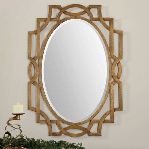 Shop Uttermost Margutta Gold Decorative Oval Mirror Antique