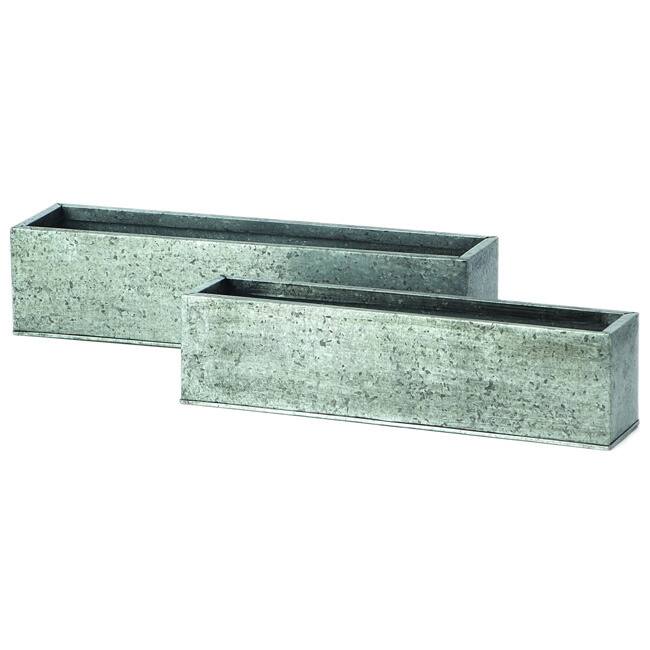 Rectangular Galvanized Cube (Set of 2/ Pack of 2)