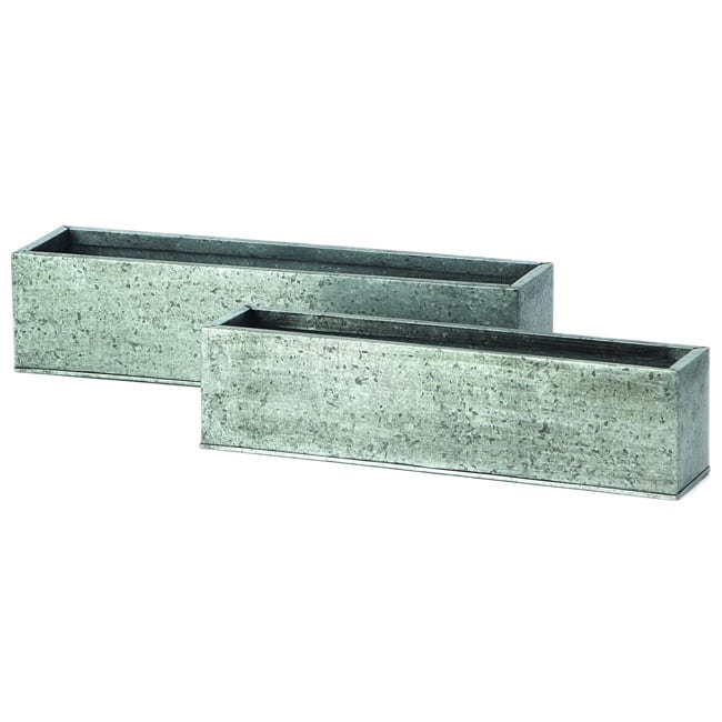 Rectangular Galvanized Cube (Set of 2/ Pack of 2)