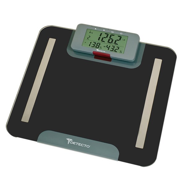 Shop Detecto Advantage Black 9-in-1 Glass LCD Body Composition Bathroom