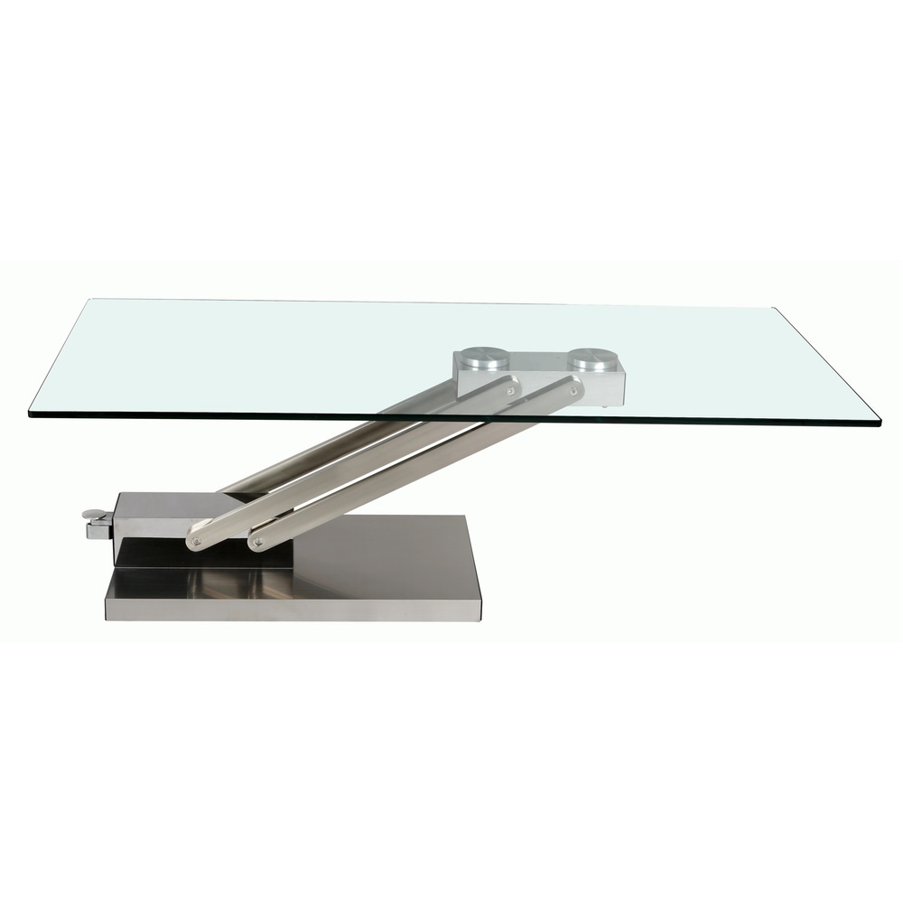 adjustable glass tables