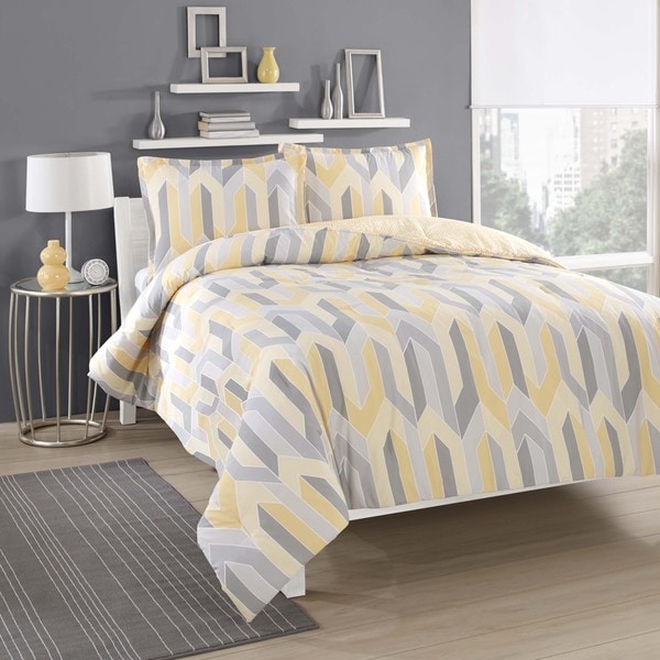 City Loft Limoncello Yellow 3 Piece Duvet Cover Set Free City Loft Limoncello Yellow 3 Piece Duvet Cover Set