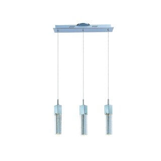 ChromeThree-light LED Fizz III-Linear Pendant