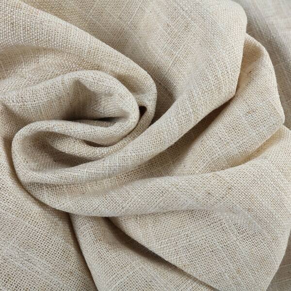 Shop Heavy Faux Linen Single Curtain Panel On Sale Free